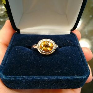 Citrine and 14kt Gold Ring